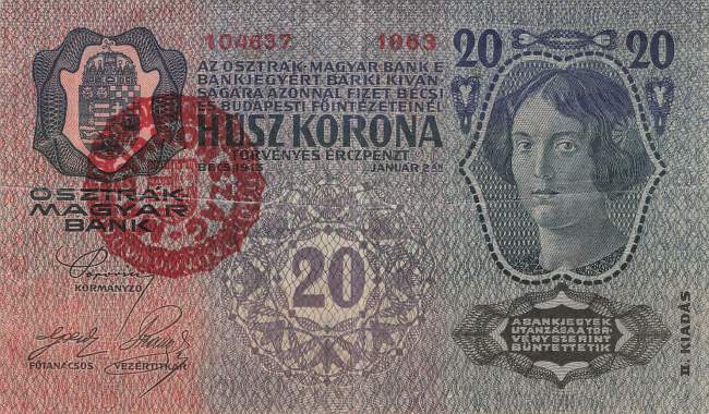 Ungarn p21 20 Korona 1920